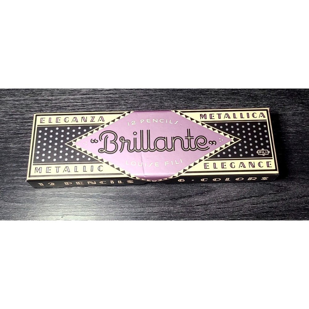 Brillante Louise Fili 12 Pack Metallic Pencils NEW Designer Set PAP Rare Gift